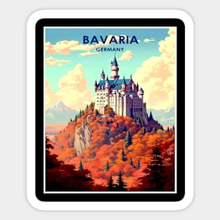 Castle Bavaria - Germany Travel and Tourism Print Sticker